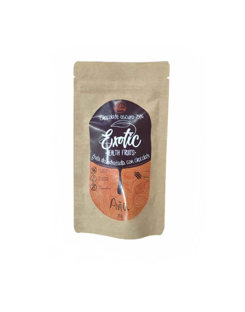 Frutas deshidratadas cubiertas cubiertas de chocolate 50g