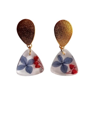 Juego de collar y aretes florecer dos