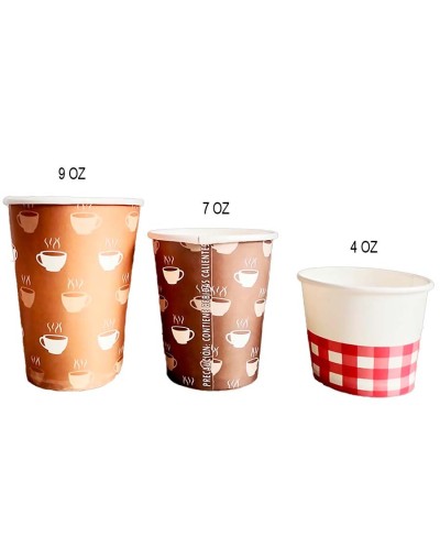 Vaso 4 onzas impreso bebida caliente