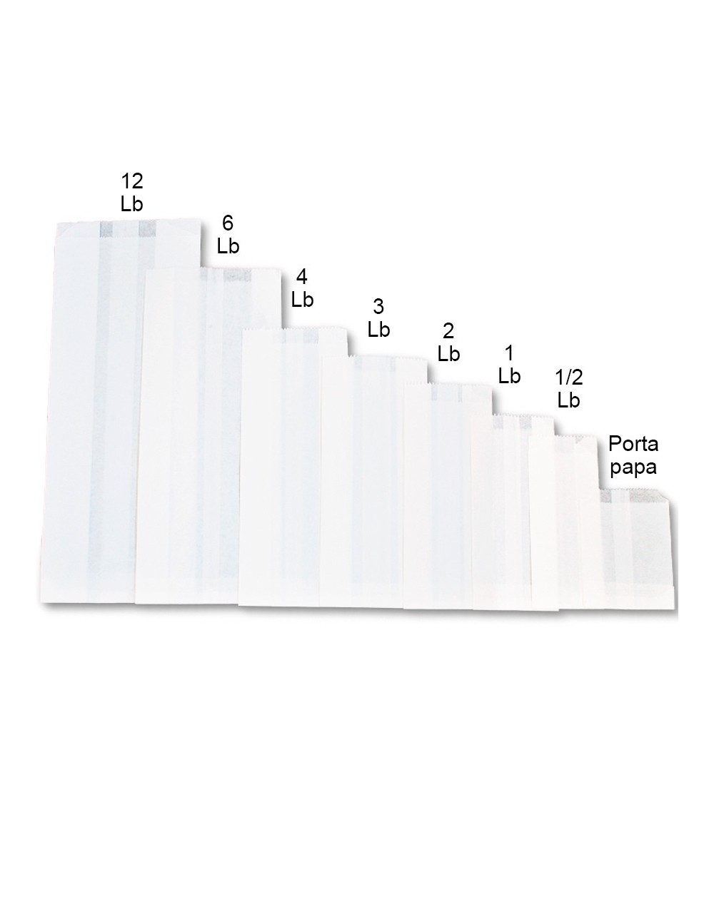 Bolsa media libra anti graso