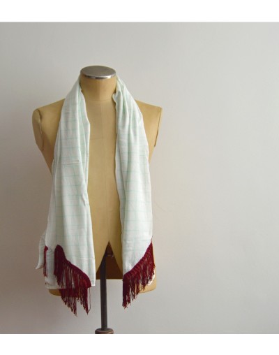 Pashmina Blanca cuadros