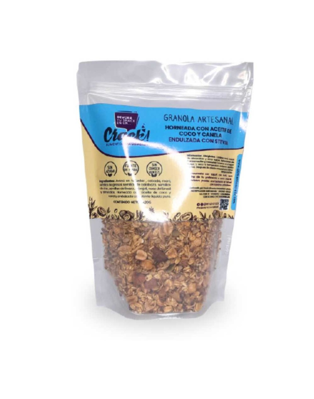 Granola artesanal stevia 420g