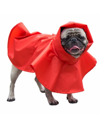 Impermeable para perro rojo