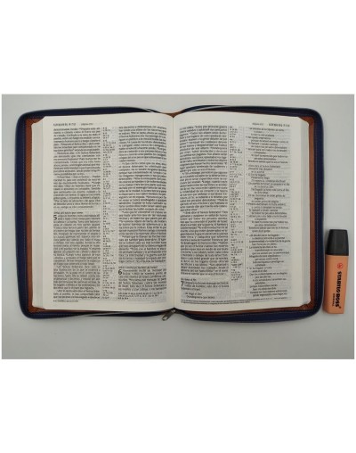 Biblia edición ziper imitación piel cafe ntv referencias letra grande