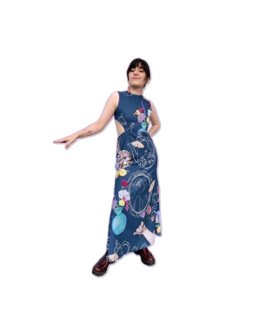 vestido Juana con print Bodegón