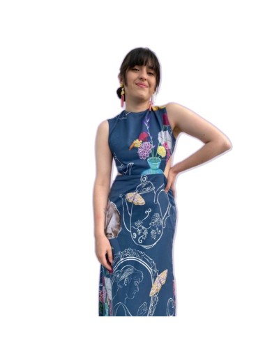 vestido Juana con print Bodegón