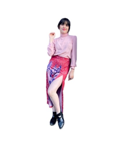 Falda mikonos con print de gran danés
