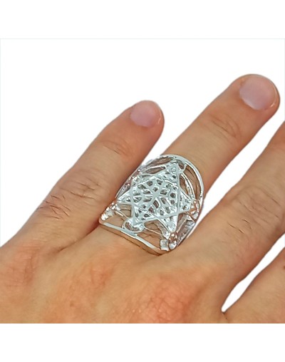 Anillo Protección Cubo de Metatrón unisex