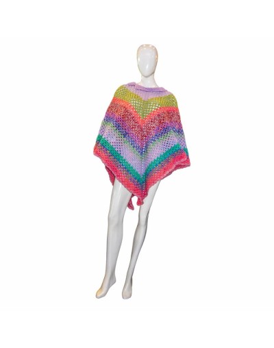 Poncho para mujer tejido a mano
