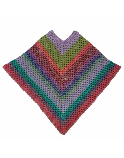 Poncho para mujer tejido a mano