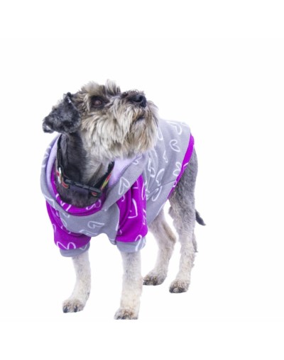 Buzo para perrita mini corazones fucsia