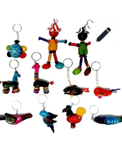 Llaveros de animalitos en tagua