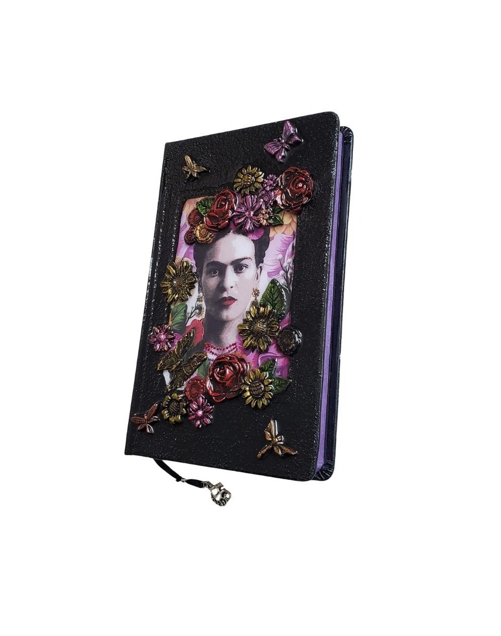 Libreta artesanal perzonalizada frida kahlo