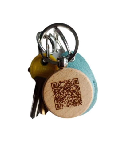 Llavero personalizado con qr para historia clínica o vacunas de la mascota
