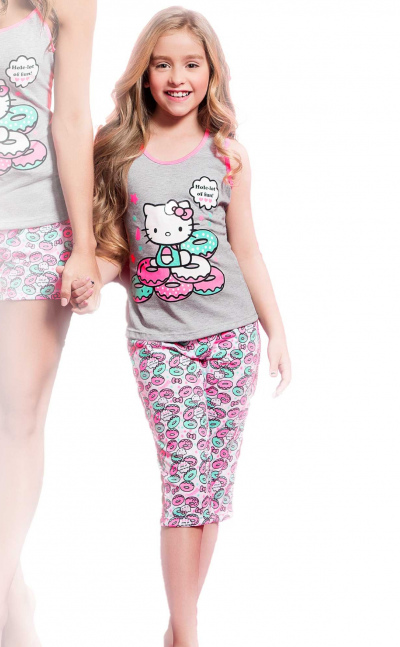 Pijama Niña, Capri - Sisa - Hello Kitty - Gris