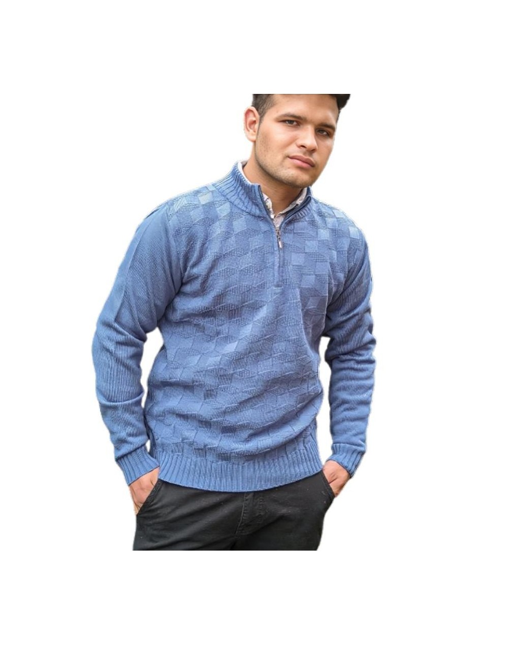 Sweater caballero media cremallera