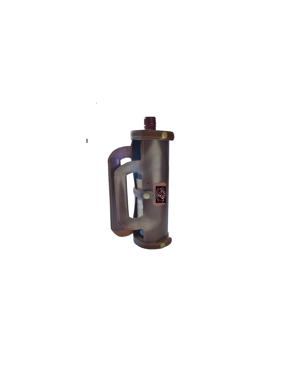 Kit vinera cuero [vinera y botella de vino de corozo]