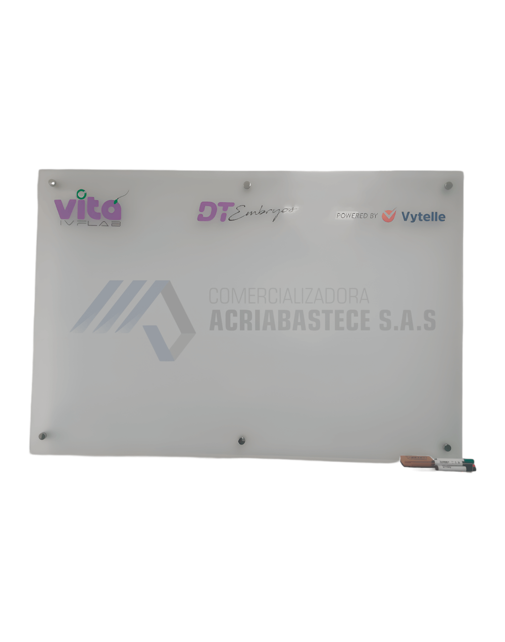 Tablero en vidrio de seguridad templado de 1.20 x 1.60 mt