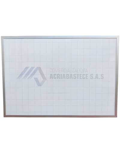 Tablero acrílico borrable de 1.20x0.80 mt cuadriculado