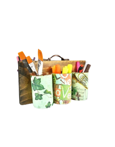 Organizador x 6 latas reciclables