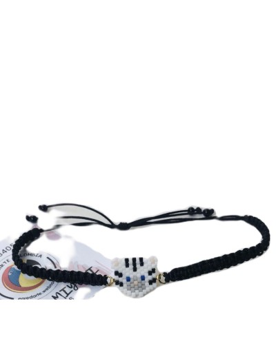 Pulsera tigre blanco en miyuki