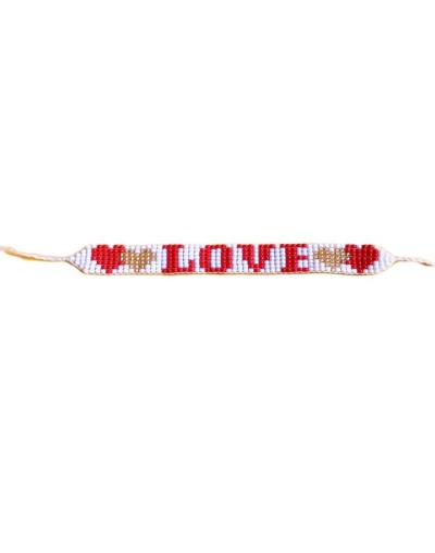 Pulsera en mostacilla con la palabra love