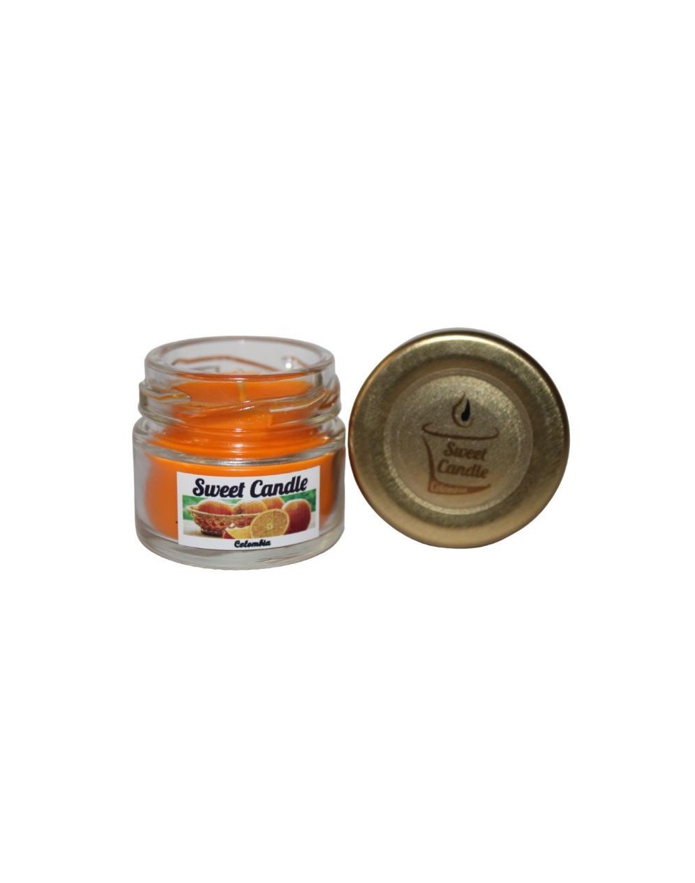 Velas pequeñas naranja naranja