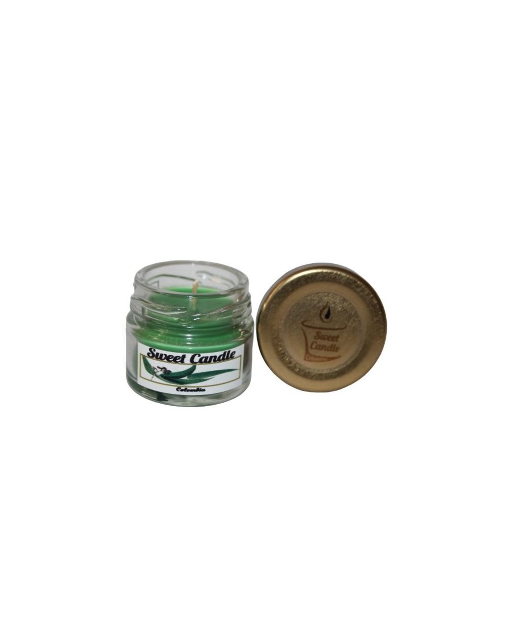 Velas pequeñas verde eucalipto