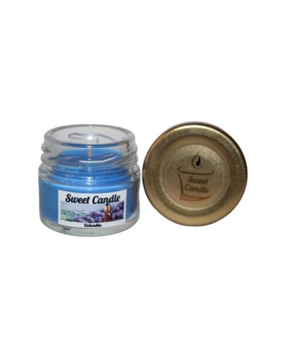 Velas pequeñas azules lavanda