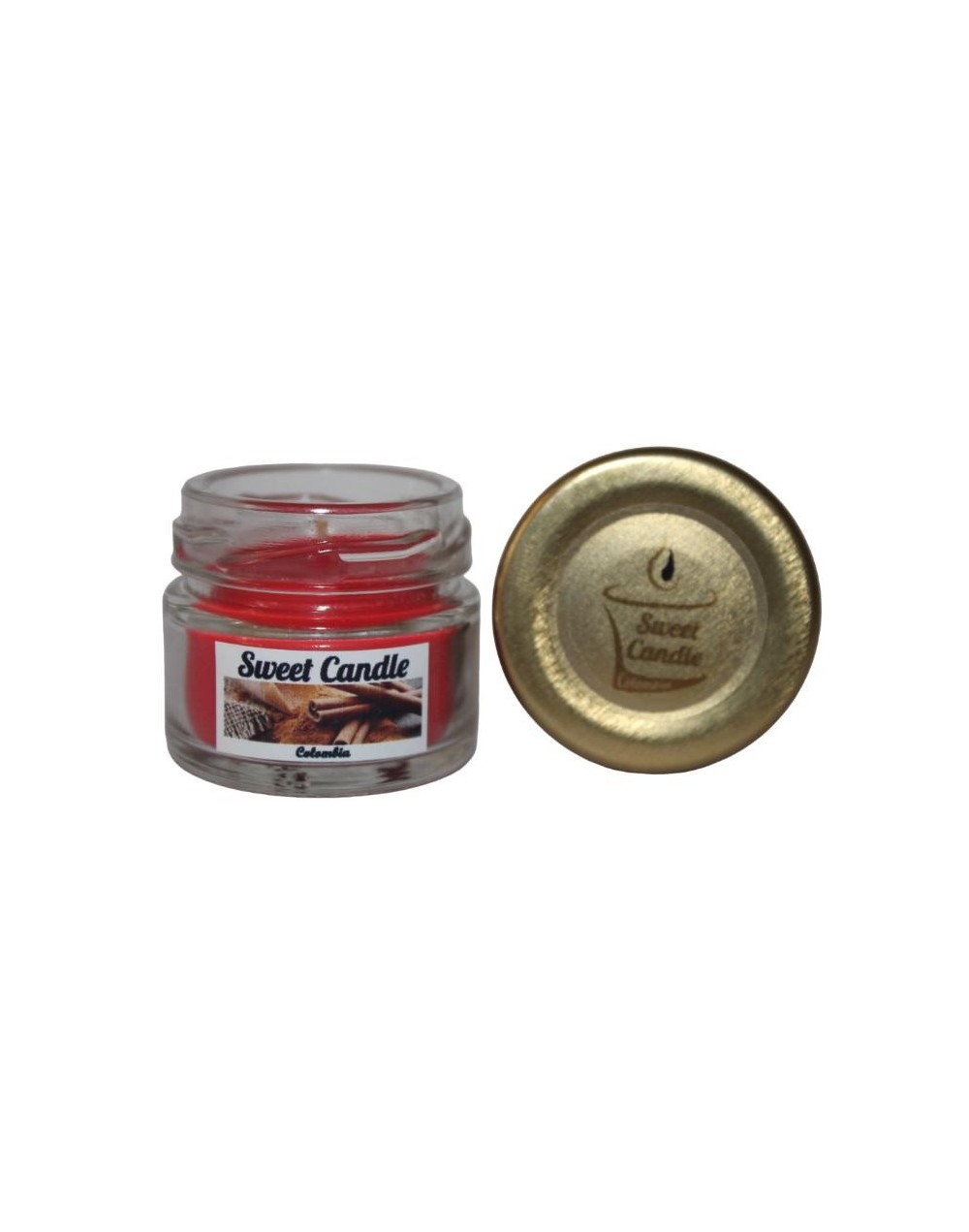 Velas pequeñas roja canela