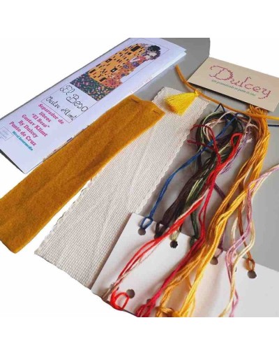 kit Separador de Libros - El Beso - Punto de cruz