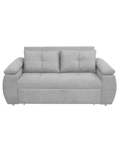 Sofá cama chelsea 3 puestos color gris claro + 2 cojines