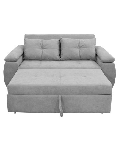 Sofá cama chelsea 3 puestos color gris claro + 2 cojines