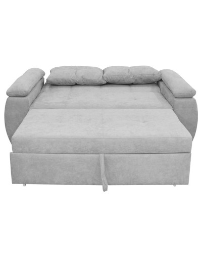 Sofá cama chelsea 3 puestos color gris claro + 2 cojines