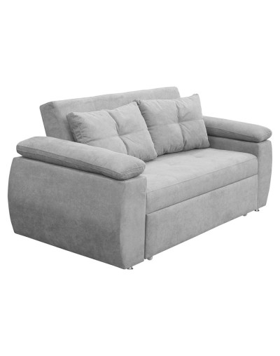 Sofá cama chelsea 3 puestos color gris claro + 2 cojines