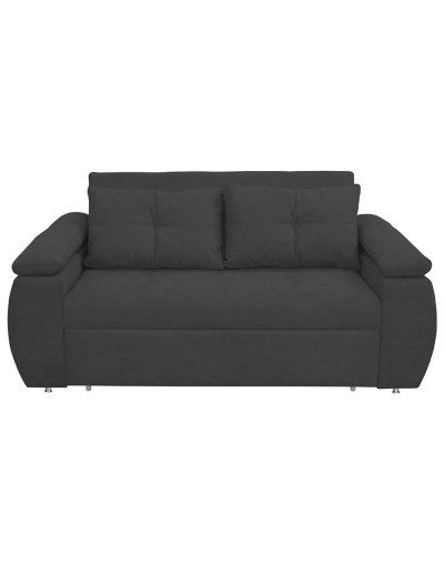 Sofá cama chelsea 3 puestos color gris oscuro + 2 cojines