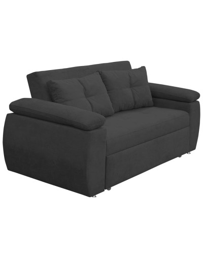 Sofá cama chelsea 3 puestos color gris oscuro + 2 cojines