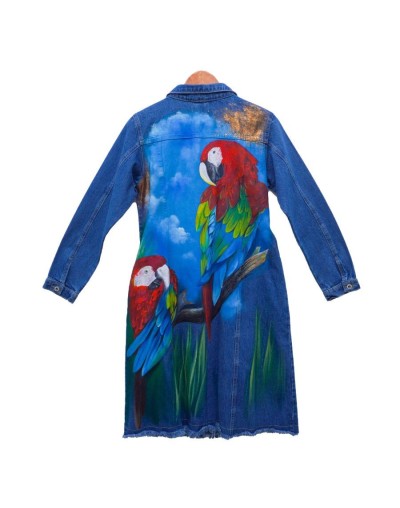 Chaqueta tipo gabardina diseño papagayo