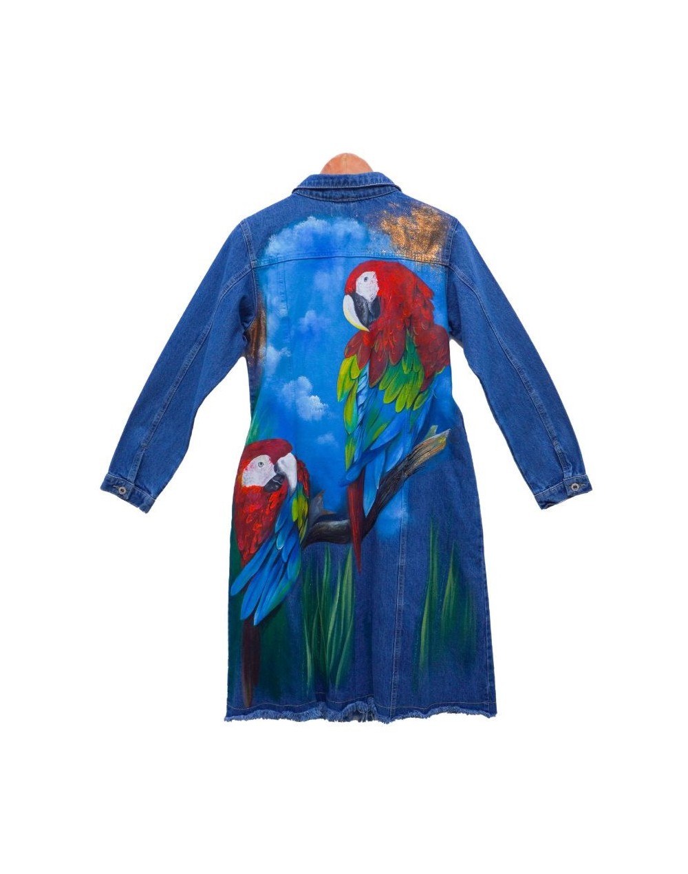 Chaqueta tipo gabardina diseño papagayo