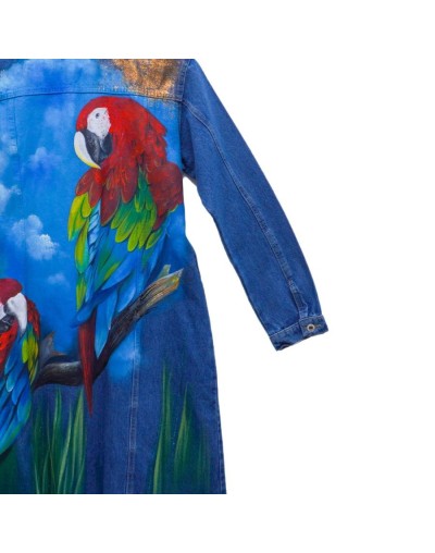 Chaqueta tipo gabardina diseño papagayo