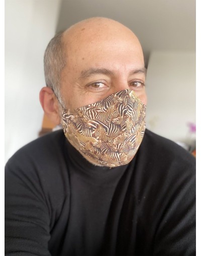 Tapabocas Cebra Dorada