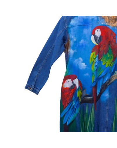 Chaqueta tipo gabardina diseño papagayo