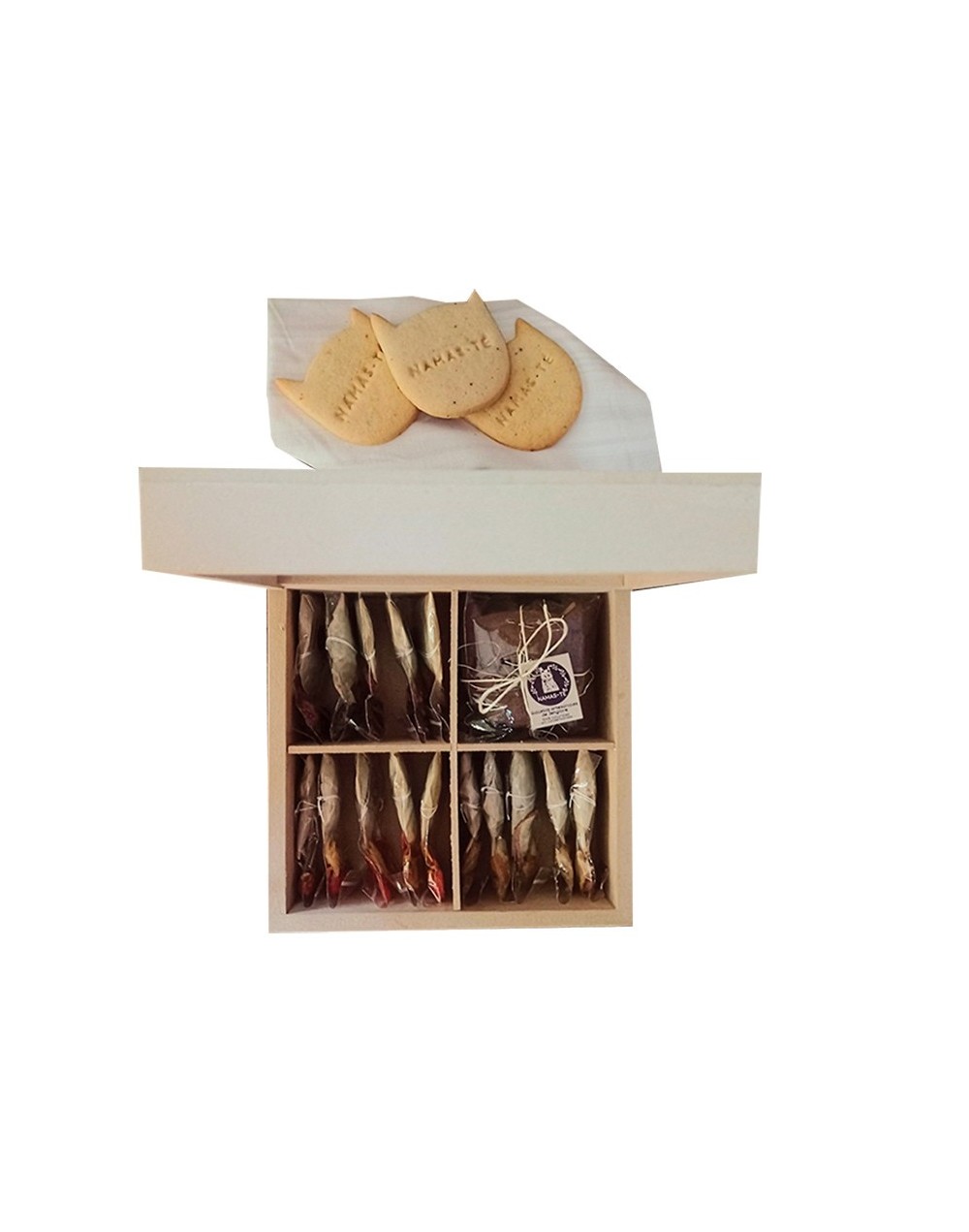 Caja de té herbal & galletas  gratitud
