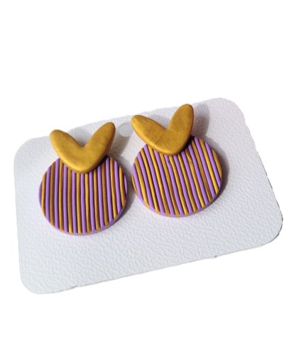 Aretes arcilla polimérica con corazón