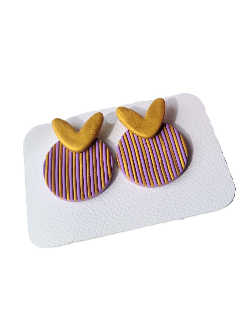 Aretes arcilla polimérica con corazón