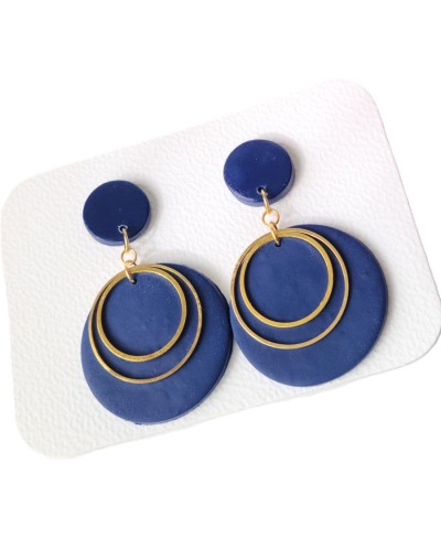 Aretes arcilla polimérica azules