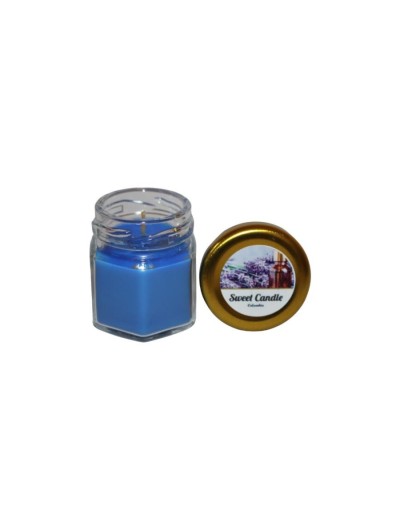Velas decorativas azules aroma lavanda