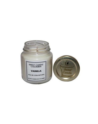 Velas aromaticas compota blancas aroma vainilla
