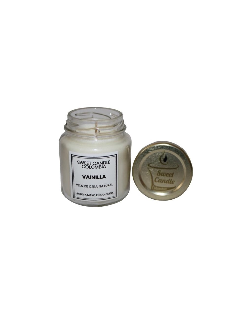 Velas aromaticas compota blancas aroma vainilla