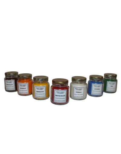 Velas aromaticas compota blancas aroma vainilla
